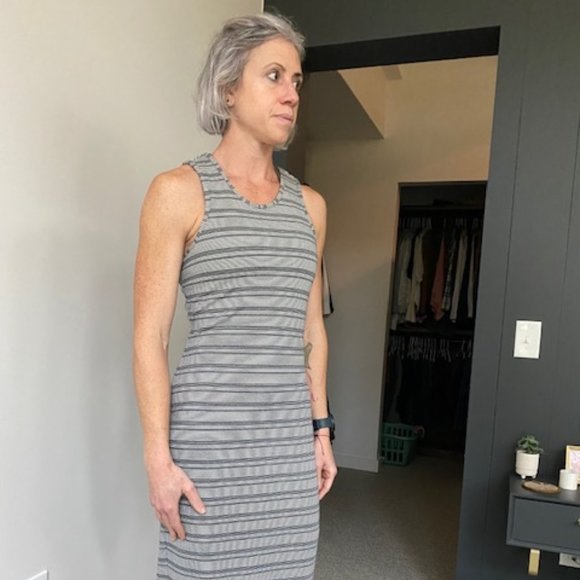 Marine Layer Lexi Rib Daytime black & white dress - Picture 3 of 5